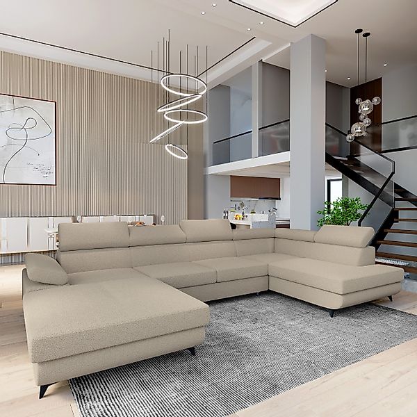 Masseno Ecksofa RUBANO mit Schlaffunktion U-Form, günstig online kaufen