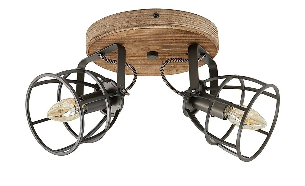 Deckenleuchte  2-flammig  Holz/Metall  Frame ¦ holzfarben Lampen & Leuchten günstig online kaufen