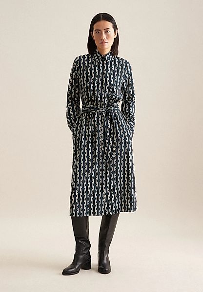 seidensticker Sommerkleid "Schwarze Rose" 1/1 Kragen Druck günstig online kaufen