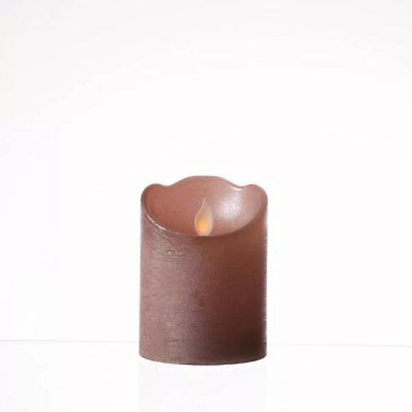MARELIDA LED Kerze Twinkle Echtwachs bewegte Flamme D: 7,5cm H: 10cm rosa günstig online kaufen