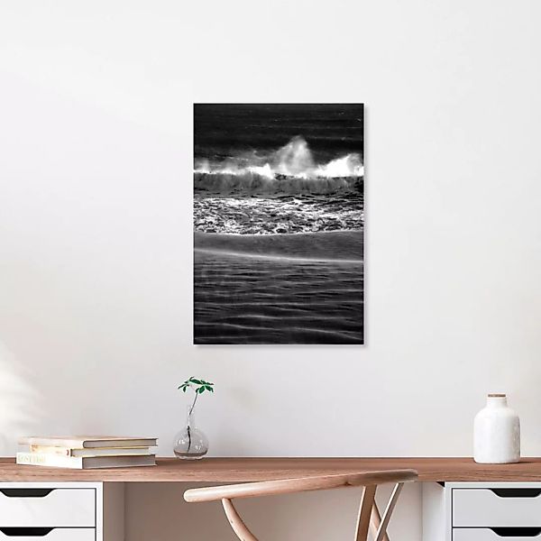 Poster / Leinwandbild - Where Desert Meets Ocean B&W günstig online kaufen
