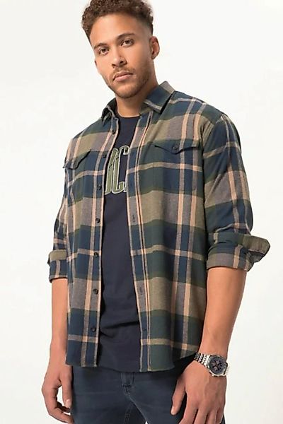 STHUGE Businesshemd STHUGE Karo-Flanellhemd Langarm Modern Fit günstig online kaufen