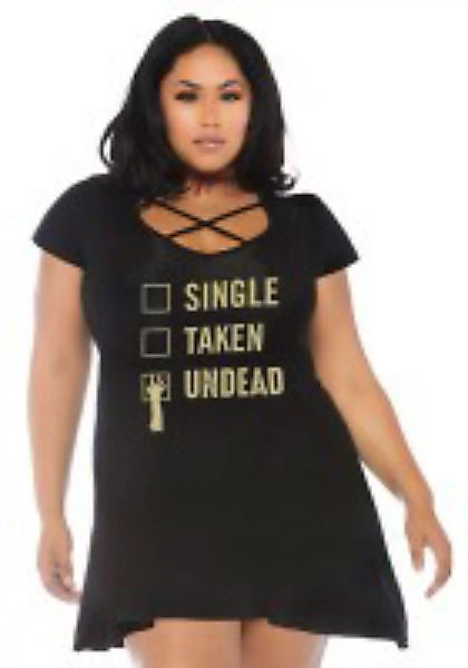 Kleid 'Undead' mit Crossover-Akzent Queensize günstig online kaufen