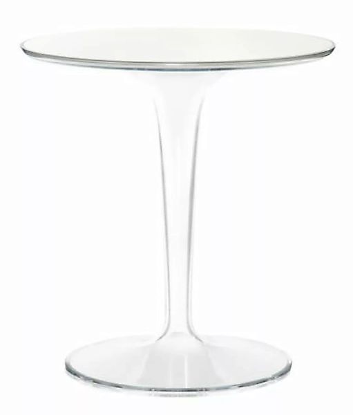 Beistelltisch Tip Top Glass glas plastikmaterial weiß / Tischplatte aus Gla günstig online kaufen