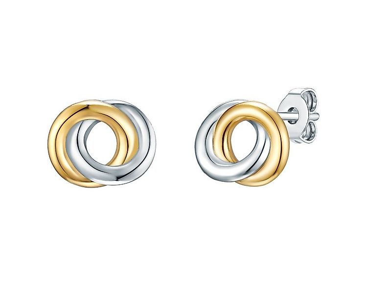 Rafaela Donata Paar Ohrstecker silber/gelbgold, aus Sterling Silber günstig online kaufen