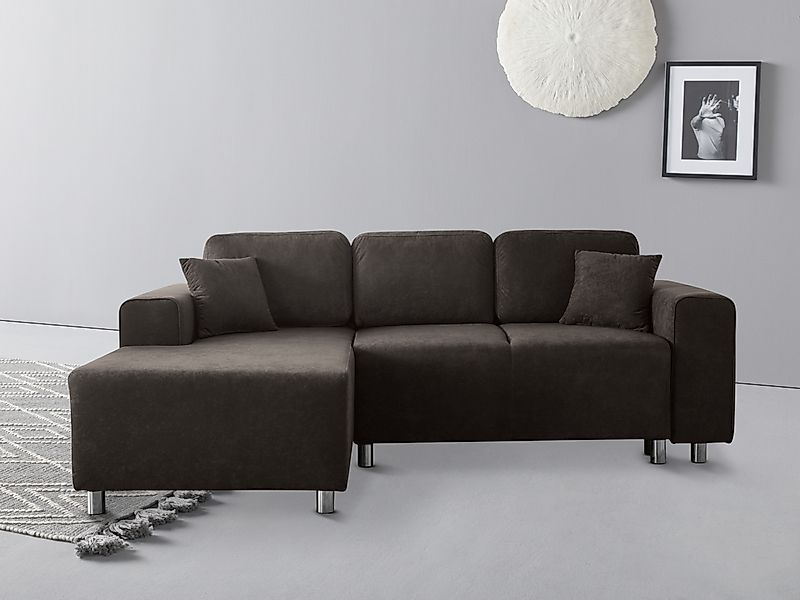 Home affaire Ecksofa "Györ", L-Form, wahlweise mit Bettfunktion und Bettkas günstig online kaufen