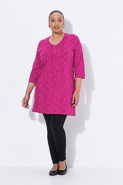 Ulla Popken Longshirt Longshirt Zipper A-Linie V-Ausschnitt 3/4-Arm günstig online kaufen