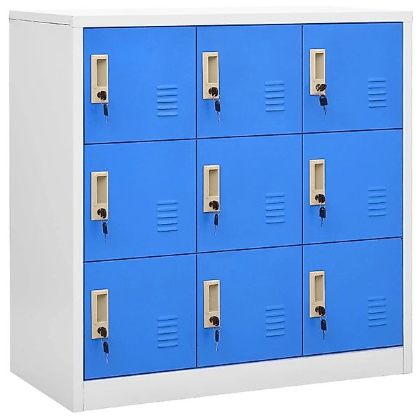 vidaXL Fächerschrank Schließfachschränke 2 Stk. Hellgrau günstig online kaufen