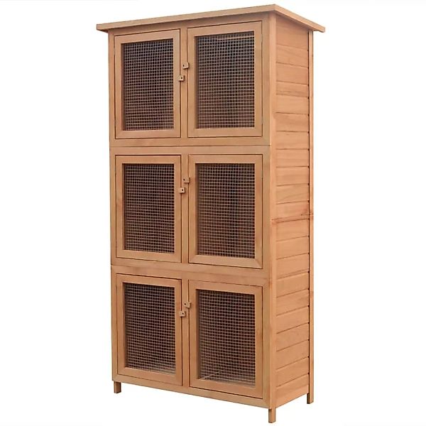 Kleintier-/kaninchenstall 6 Boxen Holz günstig online kaufen