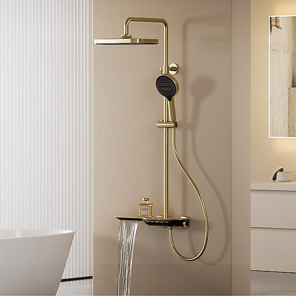 Oihpaw Duschsystem Höhenverstellbare Regendusche mit Armatur, günstig online kaufen