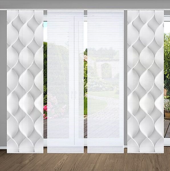 HOME in green Schiebegardine »LAMIRA« Paneelwagen 4 Stk. tlg. SET DIGITALDR günstig online kaufen