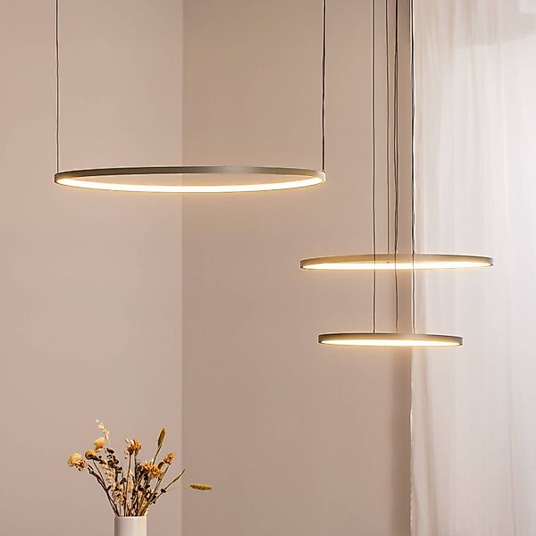 LED-Hängeleuchte CIRCOLO, olivgrün, Ø 30/45/60 cm, 3-flammig günstig online kaufen
