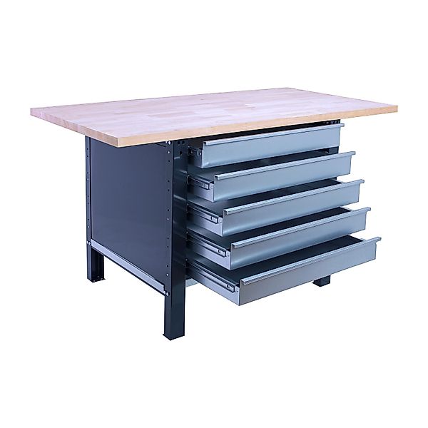 PROREGAL Werkbank BUFFALO WOOD Mit 5x Schublade HxBxT 86,5x150x75cm Traglas günstig online kaufen