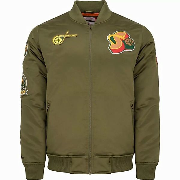 Mitchell & Ness Bomberjacke Satin PATCHES Seattle SuperSonics günstig online kaufen