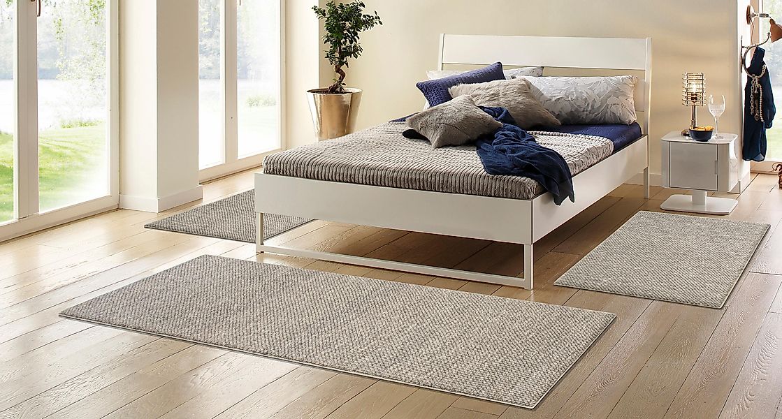 my home Bettumrandung Wolly, Handweb Teppiche, günstig online kaufen
