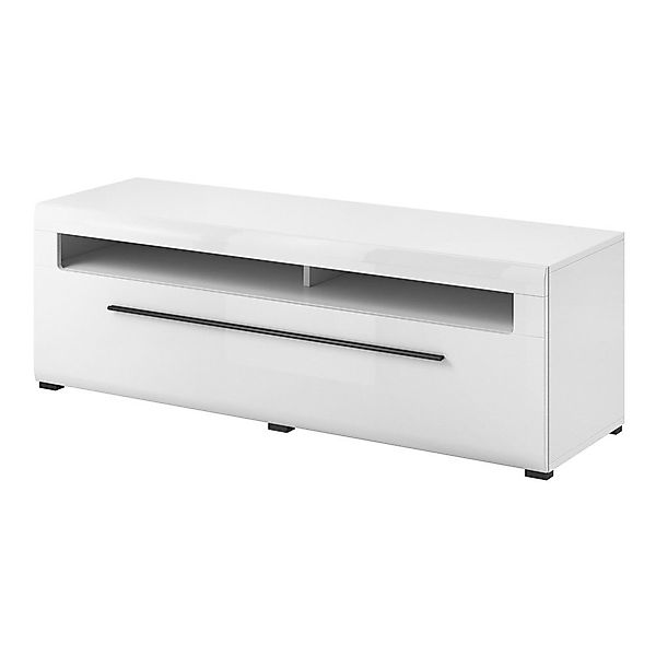 Lomadox Lowboard TURDA-83, weiß Hochglanz modern günstig online kaufen