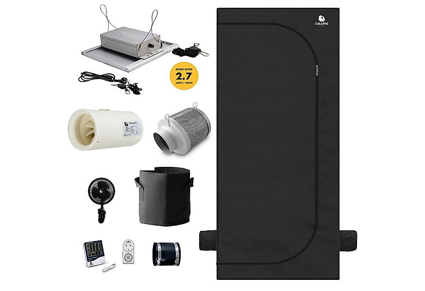 Caluma Gewächshaus Growbox Komplett Set - 40x40 cm Growzelt, 75W LED, für 1 günstig online kaufen