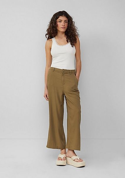 QS Chinos Hose Culotte aus Leinenmix günstig online kaufen