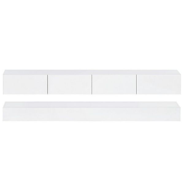 Gotagee TV-Schrank LED TV Lowboard weiß 130x33x15 cm Wandhalterung Schrank günstig online kaufen