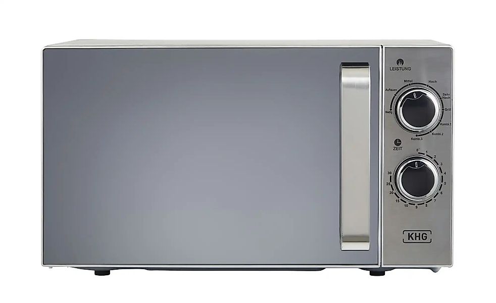 KHG Mikrowelle  MW-20.1GSS ¦ silber ¦ Kunststoff,Glas,Metall ¦ Maße (cm): B günstig online kaufen