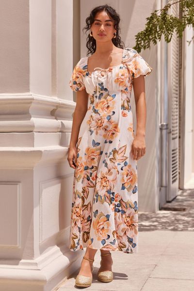 Next Midikleid Midikleid mit Puffärmeln (1-tlg) günstig online kaufen