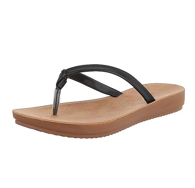 Ital-Design Bequeme Flip-Flops mit goldenen Details für den Sommer Zehentre günstig online kaufen