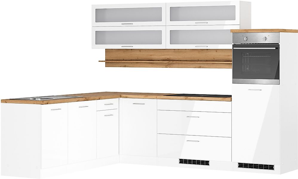 KOCHSTATION Winkelküche KS-Milan, optional mit Muldenlüfter, günstig online kaufen