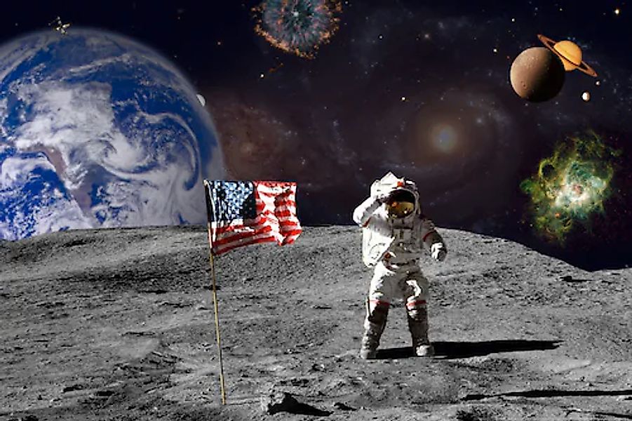 Papermoon Fototapete »Moon« glatt günstig online kaufen