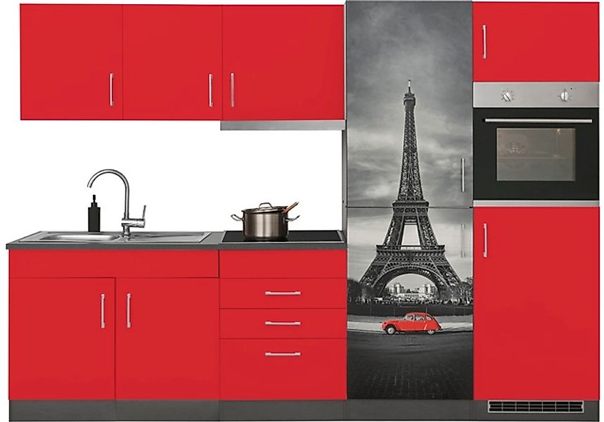 KOCHSTATION Küchenzeile »KS-Paris – Küchen mit einzigartigen Fotomotiven au günstig online kaufen