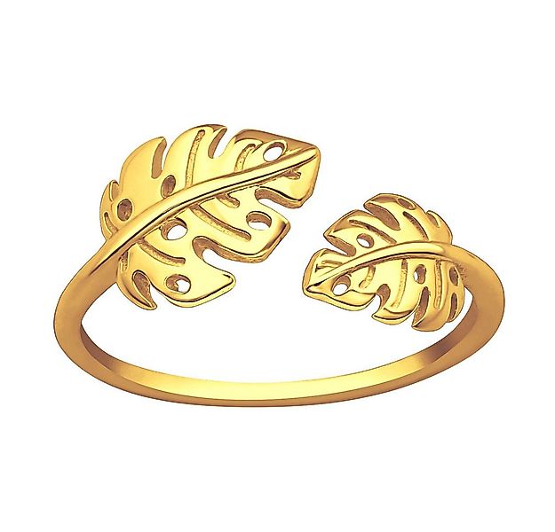 Order & Smile Schmuck Fingerring Ring Blatt gold: 925 Silber Ring offen günstig online kaufen