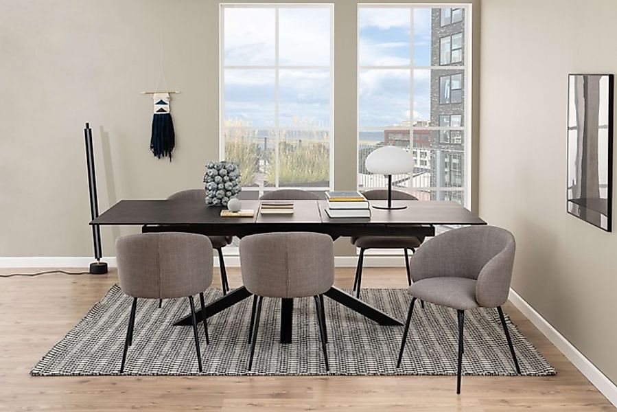 ACTONA GROUP Esstisch »Heaven, Rechteckig Tischplatte aus rauer Keramik, Kr günstig online kaufen