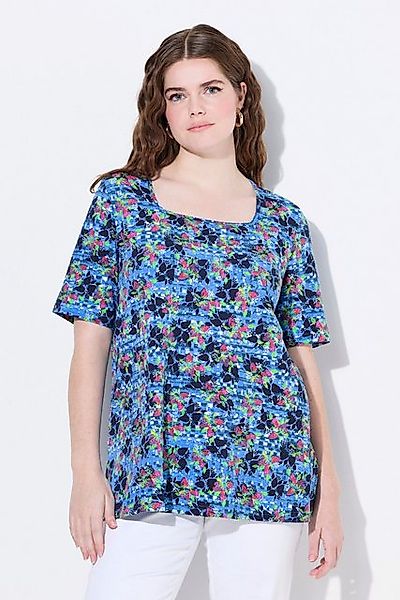 Ulla Popken T-Shirt T-Shirt Erdbeeren Classic Carré-Ausschnitt Halbarm günstig online kaufen