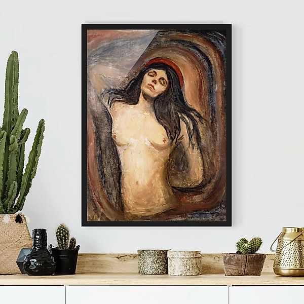 Bild mit Rahmen Kunstdruck - Hochformat Edvard Munch - Madonna günstig online kaufen