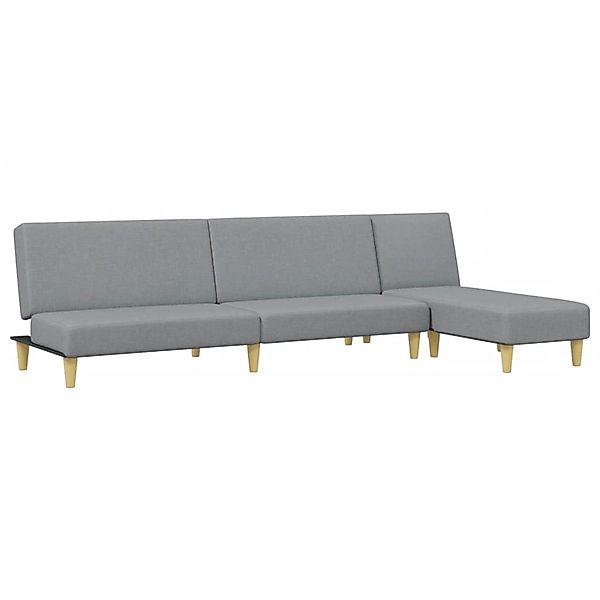 vidaXL 2-Tlg Sofagarnitur Hellgrau Stoff 3216291 günstig online kaufen