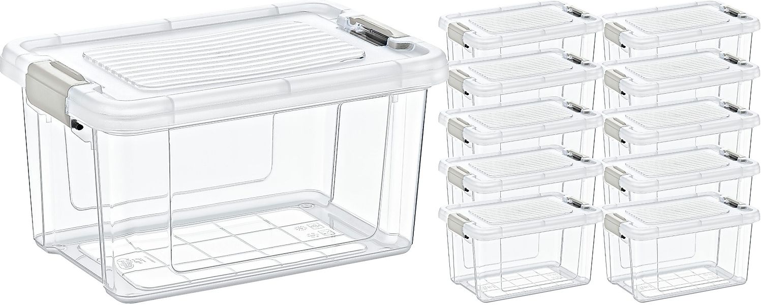 Koopman Aufbewahrungsbox Kunststoffbox Stapel Lager Regal günstig online kaufen