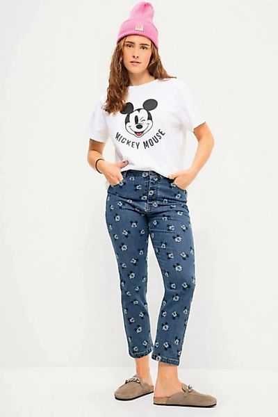 Studio Untold Regular-fit-Jeans Mom Jeans Mickey Mouse 5-Pocket Button-Fly günstig online kaufen