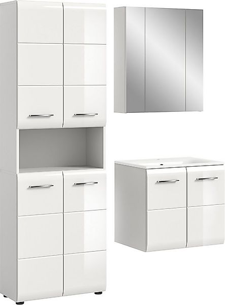 INOSIGN Badezimmer-Set, (Set, 4-St), Florenz, Badkombination 4-tlg.,Weiß ho günstig online kaufen
