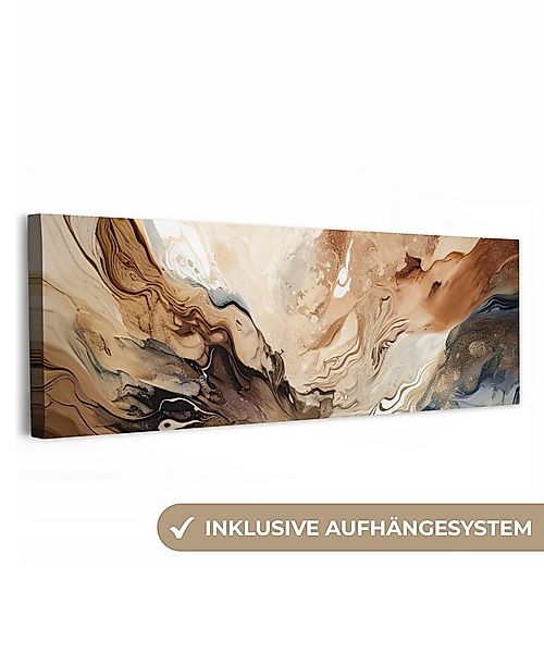 OneMillionCanvasses® Leinwandbild Panorama Abstrakt - Kunst - Farbe - Beige günstig online kaufen