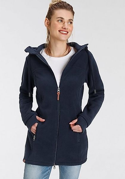 KangaROOS Fleecejacke figurbetonter Schnitt, mit Kapuze, mit 2-Wege-Reißver günstig online kaufen