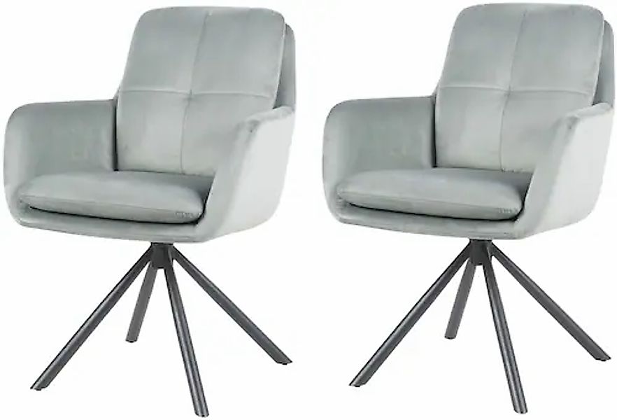 HELA Armlehnstuhl »PARMA« (Set) 2 Stk.2er Pack, 360° drehbar, 4-Fuß, Kissen günstig online kaufen