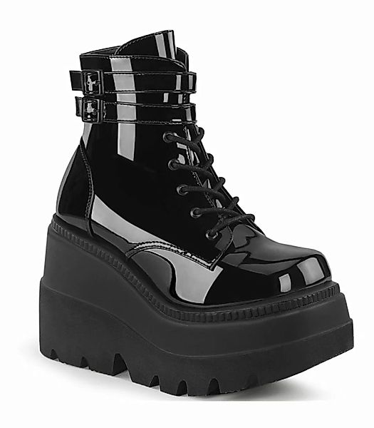 Plateau Ankle Boots SHAKER-52 - Lack Schwarz (Schuhgröße: EUR 35) günstig online kaufen