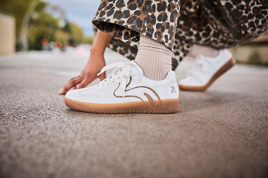 RIEKER Sport Plateausneaker, Freizeitschuh, Halbschuh, Schnürschuh in vegan günstig online kaufen