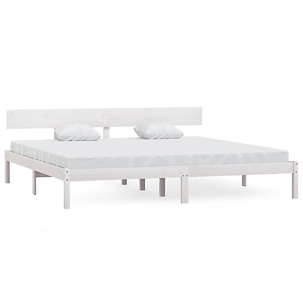 vidaXL Massivholzbett Weiß Kiefer 200x200 cm1135356 günstig online kaufen
