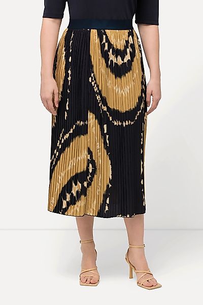Ulla Popken Plisseerock Plissee-Rock Batikdruck Elastikbund günstig online kaufen