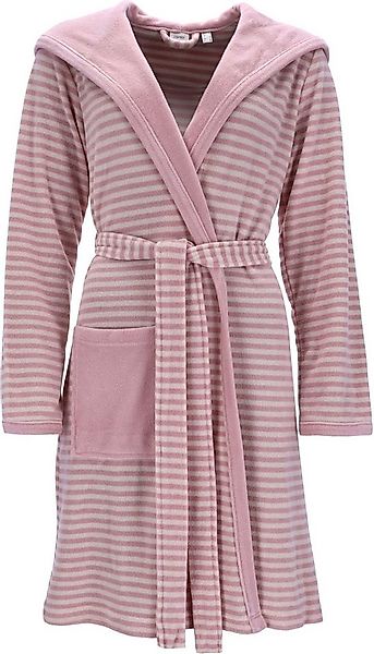 Esprit Damenbademantel Striped Hoody, Kurzform, Jersey, Kapuze, Gürtel, ges günstig online kaufen