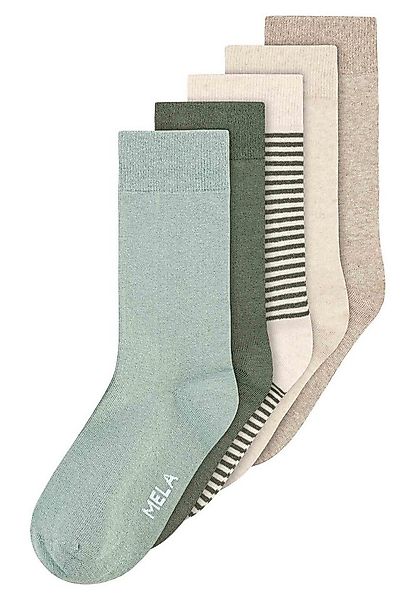 MELA Socken Basic Socken 5 Paare Das Elasthan "Roica" ist abbaubar, ohne Sc günstig online kaufen
