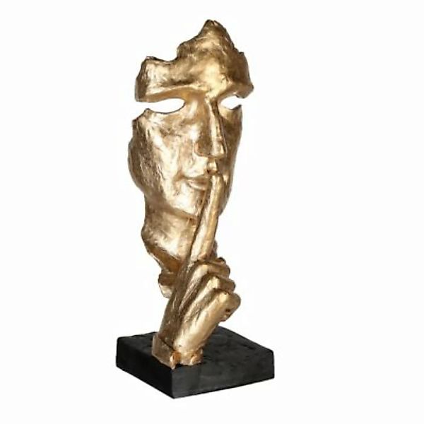 Casablanca by GILDE Skulptur Silence gold/schwarz günstig online kaufen
