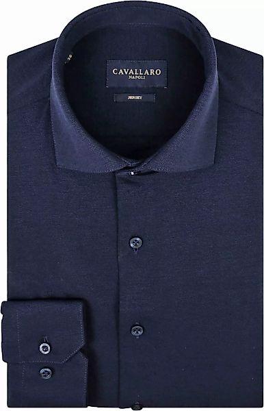 Cavallaro Piqué Hemd Navy - Größe 44 günstig online kaufen