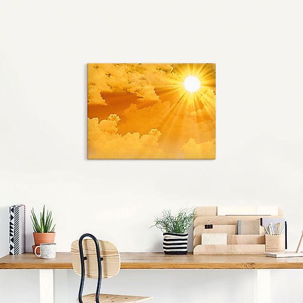 Artland Wandbild »Warme Sonnenstrahlen«, Himmel, (1 St.), als Leinwandbild, günstig online kaufen