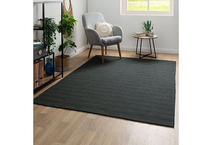 Steffensmeier Wollteppich Delhi, Rechteckig, Kelim, Handwebteppich, Wohnzim günstig online kaufen